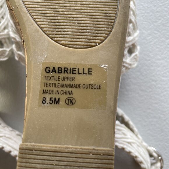 Jellypop Gabrielle Women Cork Wedge Heel Sandals 8.5M White Comfort Fit BohoChic - Picture 8 of 11